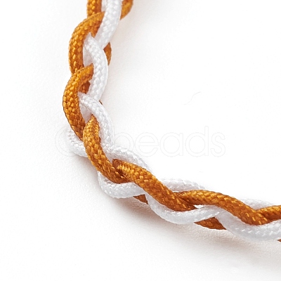 Adjustable Two Tone Nylon Cord Braided Bracelets BJEW-JB05850-02-1