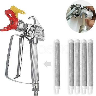 SUPERFINDINGS 20Pcs 201 Stainless Steel 60 Mesh Airless Spray Gun Filter FIND-FH0004-88-1