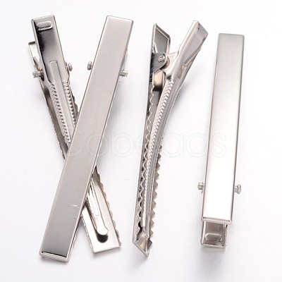 Iron Flat Alligator Hair Clip Findings IFIN-S286-77mm-1