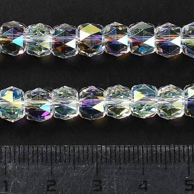 Transparent Electroplate Glass Beads Strands EGLA-K071-02C-1