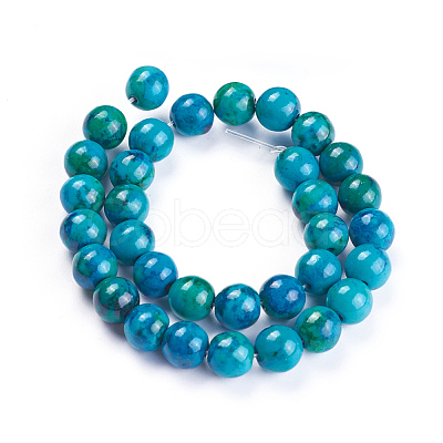 Natural Chrysocolla Beads Strands X-G-F647-02-B-1