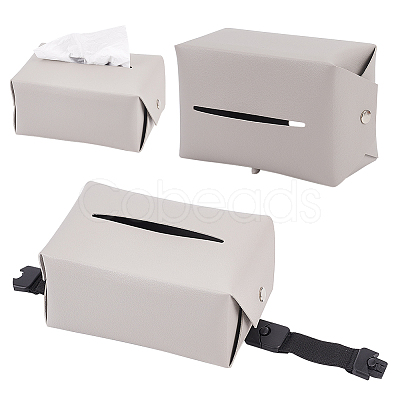 Imitation Leather Tissue Boxes for Car Seat Back AJEW-WH0347-14A-1