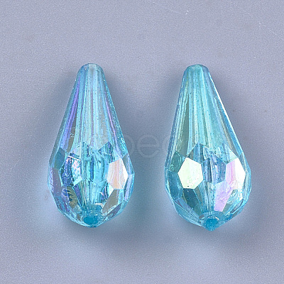 Transparent Acrylic Beads X-TACR-T007-09-1