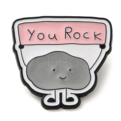 You Rock Cartoon Man Alloy Enamel Pins Brooches JEWB-U009-07-1