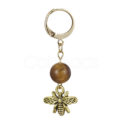 Alloy Bees Pendant Decoration HJEW-JM01308-1