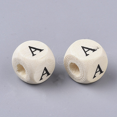 Printed Natural Schima Wood Beads WOOD-TAC0005-29A-01A-1