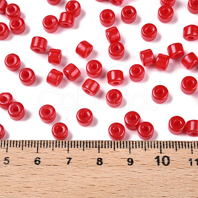 Opaque Baking Paint Glass Seed Beads SEED-T008-02K-1