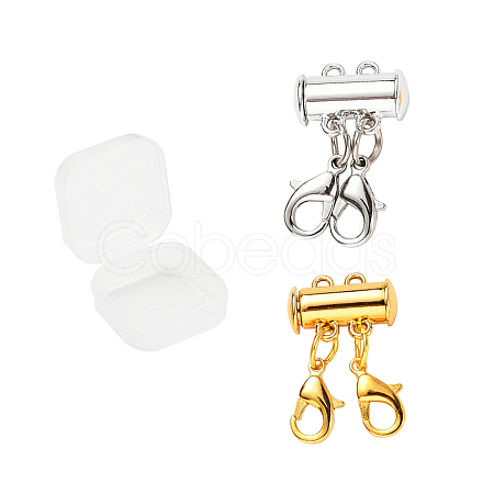 2 Set 2 Style Alloy Magnetic Slide Lock Clasps FIND-YW0001-25-1