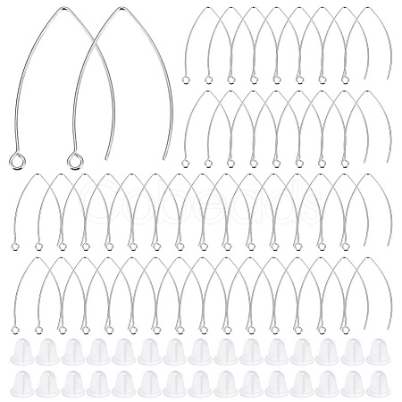 Beebeecraft 200Pcs 304 Stainless Steel Earring Hooks STAS-BBC0004-46-1