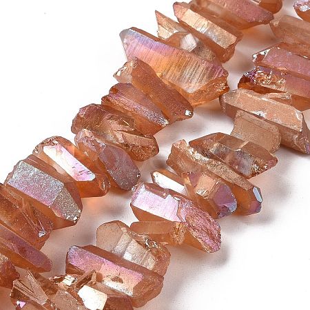Natural Quartz Crystal Points Beads Strands G-K181-B22-1