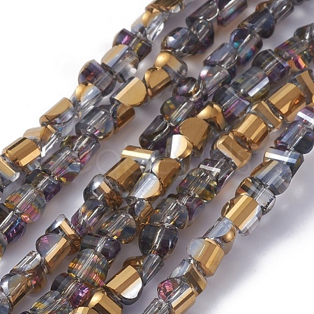 Electroplate Glass Beads Strands EGLA-L023A-HP01-1
