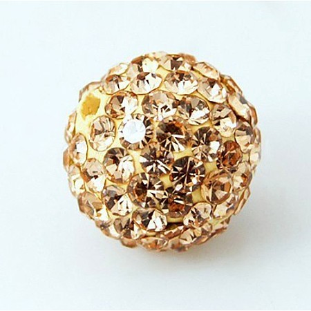 Round Grade A Pave Disco Ball Beads X-RB-H258-10MM-362-1