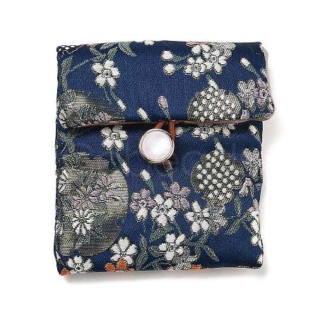 Flower Print Cloth Jewelry Storage Bags ABAG-A009-04C-1