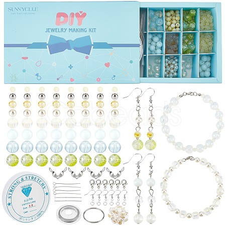 SUNNYCLUE 865Pieces DIY Glass Jewelry Kits DIY-SC0015-16D-1