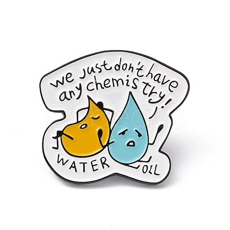 Word We Just Don't Have Any Chemistry Water Oil Enamel Pin JEWB-M024-06B-A-1