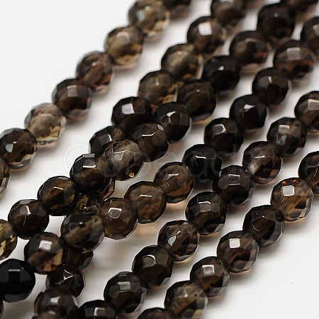 Natural Smoky Quartz Beads Strands X-G-A129-3mm-F01-1