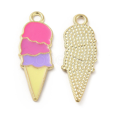 Summer Theme Alloy Enamel Pendants ENAM-B050-07G-04-1