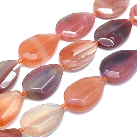 Natural Carnelian/Red Agate Bead Strands G-O179-J02-1