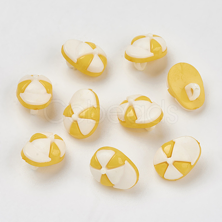 Acrylic Shank Buttons X-BUTT-E049-04-1