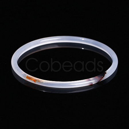 Dyed Natural Dendritic Agate Simple Plain Bangle for Women FIND-PW0021-09A-08-1