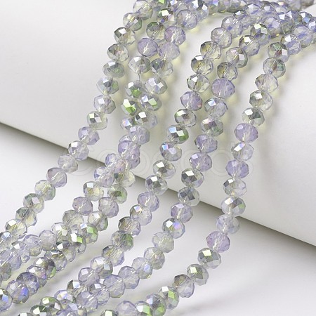Electroplate Glass Beads Strands EGLA-A034-J4mm-S07-1