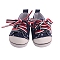 Cloth Doll Canvas Shoes, for American 18 Inch Girl Doll Accessories, Black, 80mm