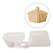 DIY Silicone Candle Holder Molds, for Candle Making, Trapezoid, White, 8.3x8.3x4.2cm, Inner Diameter: 5.9x5.9cm