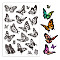 Custom Summer Theme PVC Plastic Clear Stamps, for DIY Scrapbooking, Photo Album Decorative, Cards Making, Butterfly, 160x110mm