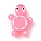 Tortoise Silicone Beads, DIY Nursing Necklaces and Bracelets Making, Chewing Pendants For Teethers, Hot Pink, 29.5x22x9mm, Hole: 2mm