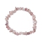 Natural Rose Quartz Beads Kids Bracelets, Stretch Bracelets, Inner Diameter: 1-3/4~2-1/8 inch(4.5~5.3cm)