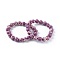 Synthetic Regalite Bead Stretch Bracelets, Round, Dyed, Old Rose, 2-1/8 inch~2-3/8 inch(5.5~6cm), Bead: 8mm