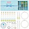 SUNNYCLUE 865Pieces DIY Glass Jewelry Kits, Including Round Beads, Gemstone Chip Beads, Alloy Lobster Claw Clasps, Brass Earring Hooks & Bead Tips & Crimp Beads, Creamy White, Creamy White, 4mm, Hole: 1.1mm