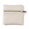 Imitation Leather Jewelry Storage Zipper Bags, for Earrings, Rings, Bracelets, Square, Antique White, 8x8x0.7cm