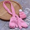 Mini Cloth Doll Scarf & Hat, for Doll Making Supplies, Pink, 55x40x10mm