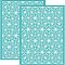 Self-Adhesive Silk Screen Printing Stencil, for Painting on Wood, DIY Decoration T-Shirt Fabric, Turquoise, Diamond Pattern, 195x140mm