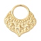 Brass Pendants, Real 18K Gold Plated, 27x25x1.3mm, Hole: 11mm