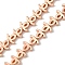 Electroplated Synthetic Non-Magnetic Hematite Beads Strands, Symbol, Rose Gold Plated, 5.7x7.7x2.5mm, Hole: 0.9mm, about 74pcs/strand, 15.98''(40.6cm)