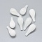 Natural White Jade Pendants, Flower, 22~24x10~11mm, Hole: 0.8mm