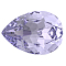 Preciosa&reg MAXIMA Crystal Fancy Stones, Czech Crystal, 435 16 301 Baroque Pear, Dura Foiling, 20410 Tanzanite, 14x10mm