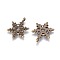 Christmas Snowflake Tibetan Style Alloy Pendants, Lead Free and Cadmium Free, Antique Bronze, 23x17.5mm, Hole: 1.5mm