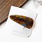 Cellulose Acetate Snap Hair Clips for Women Girls, Coconut Brown, 65x28mm