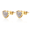 Stainless Steel Heart Stud Earrings for Women