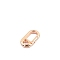 Alloy Spring Ring Clasps, Oval, Rose Gold, 33x17mm