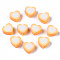 Handmade Polymer Clay Beads, Heart, Sandy Brown, 9x9~10x4~5mm, Hole: 1.5mm