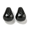 Opaque Acrylic Pendants, Teardrop Charms, Black, 12.5x8.5x7mm, Hole: 1.5mm, about 1190pcs/500g