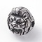 316 Surgical Stainless Steel Beads, Lion, Antique Silver, 10x10x10mm, Hole: 2.2mm