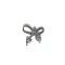 Alloy Rhinestine Pendants, Bowknot Charms, Pink, 20x18mm