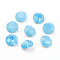 Pointed Back & Back Plated K9 Glass Rhinestone Cabochons, Grade A, Faceted, Flat Round, Caribbean Blue Opal, 10x5mm