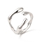 Non-Tarnish 304 Stainless Steel Cuff Finger Ring, Branch Ring for Women, Stainless Steel Color, 3.5~16mm, Inner Diameter: US Size 6 3/4(17.1mm)