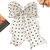 Polka Dot Pattern Cloth Long Bowknot Hair Barrettes PW-WG6129B-09-1